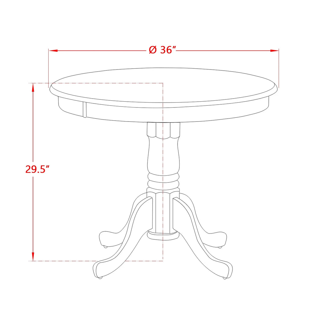 Antique Round Acacia Wood Dining Table J626253
