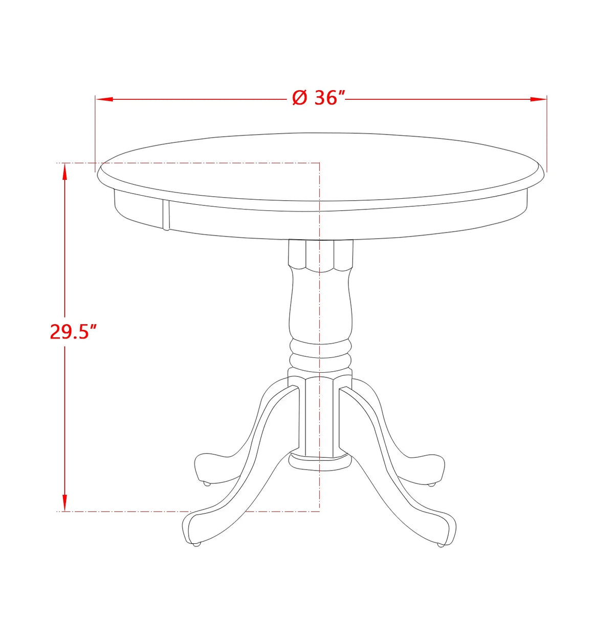 Antique Round Acacia Wood Dining Table J626253