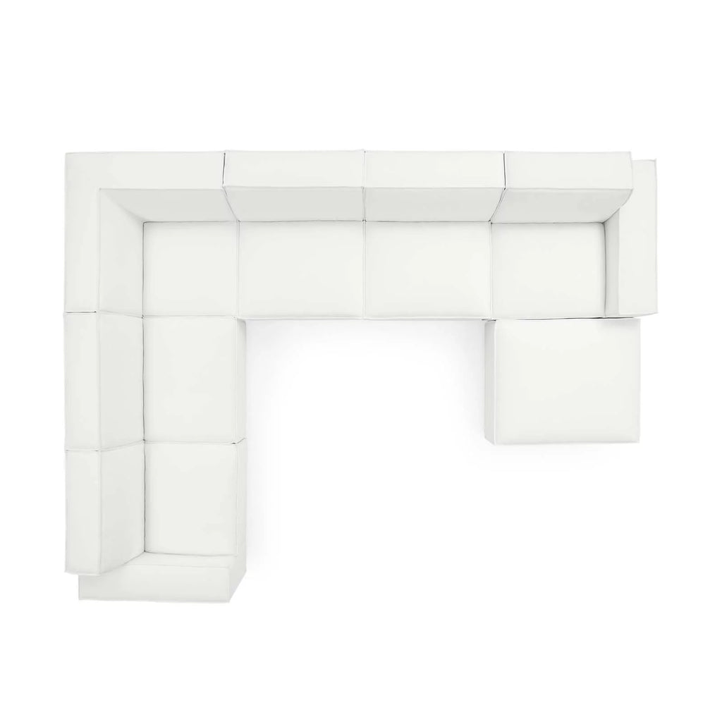 White 7-Piece Sectional Sofa M95100