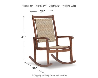 Brown/Natural Rocking Chair R549