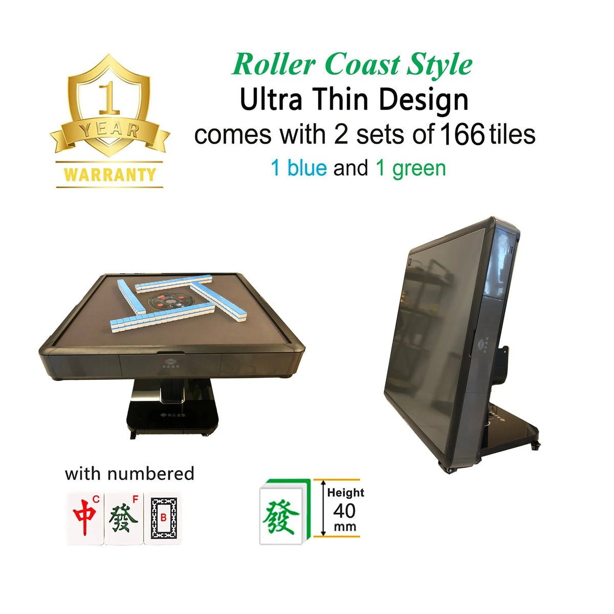 Automatic Mahjong Table Gray Folding with Tiles P54418