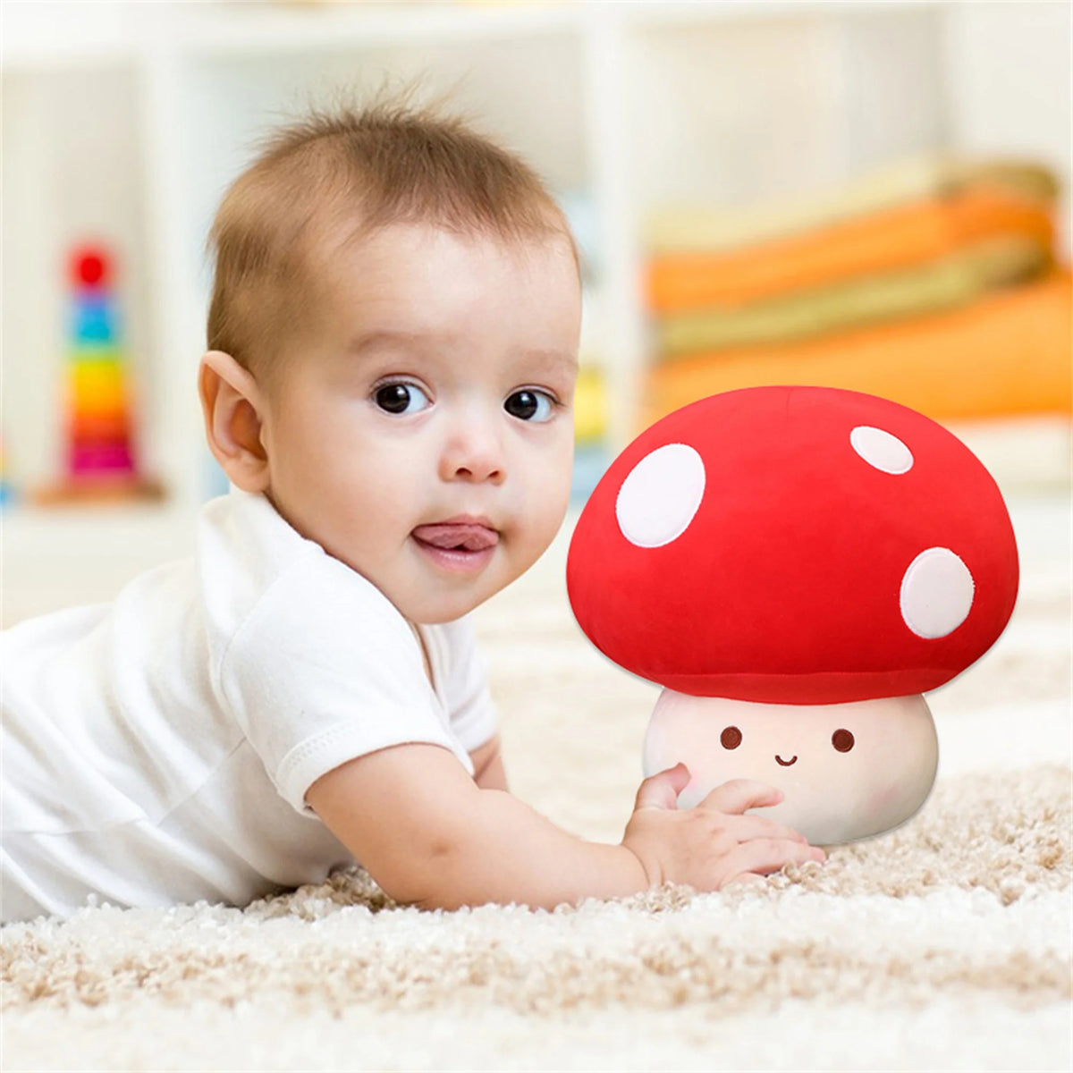 Cute Mushroom Plush Toy Stuffed Doll Pillow E9652