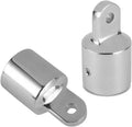 2 PCS 3/4'' Bimini Top Caps Tube Canopy Hardware, Eye End Top Fitting Marine 316 Stainless Steel F5952