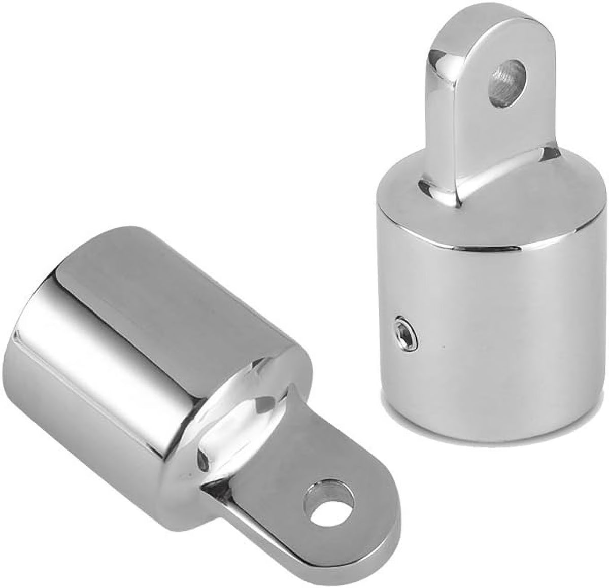 2 PCS 3/4'' Bimini Top Caps Tube Canopy Hardware, Eye End Top Fitting Marine 316 Stainless Steel F5952