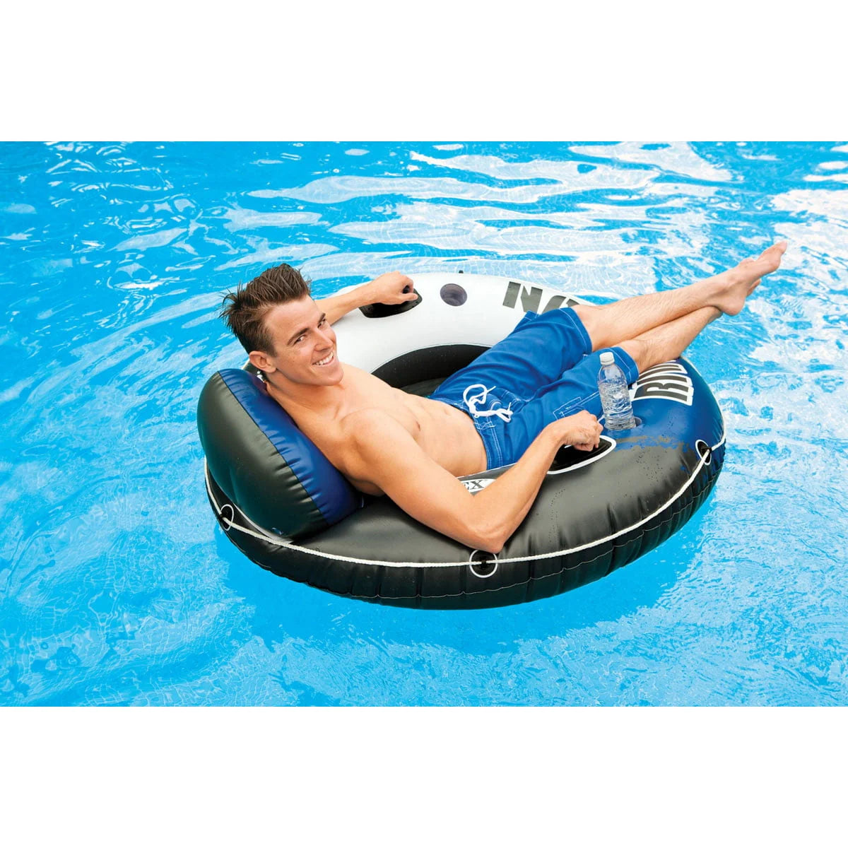 Compact Inflatable 3 Person Raft with Pump & Oars & 1 Person Tube F238