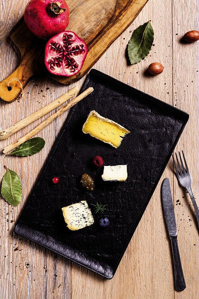 Oval Steak Plate 37x25cm Black E10874