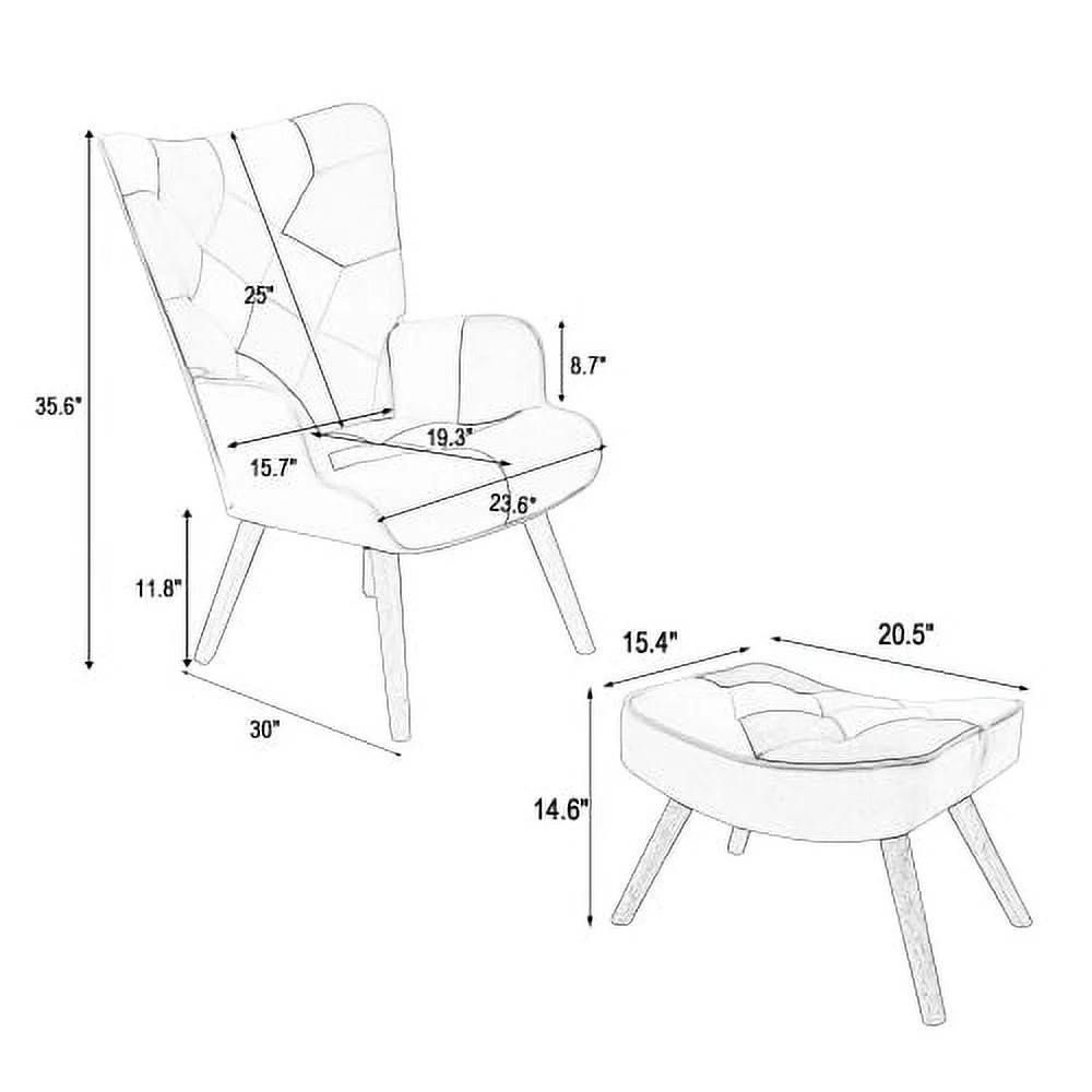 Accent Chair with Ottoman Z5981