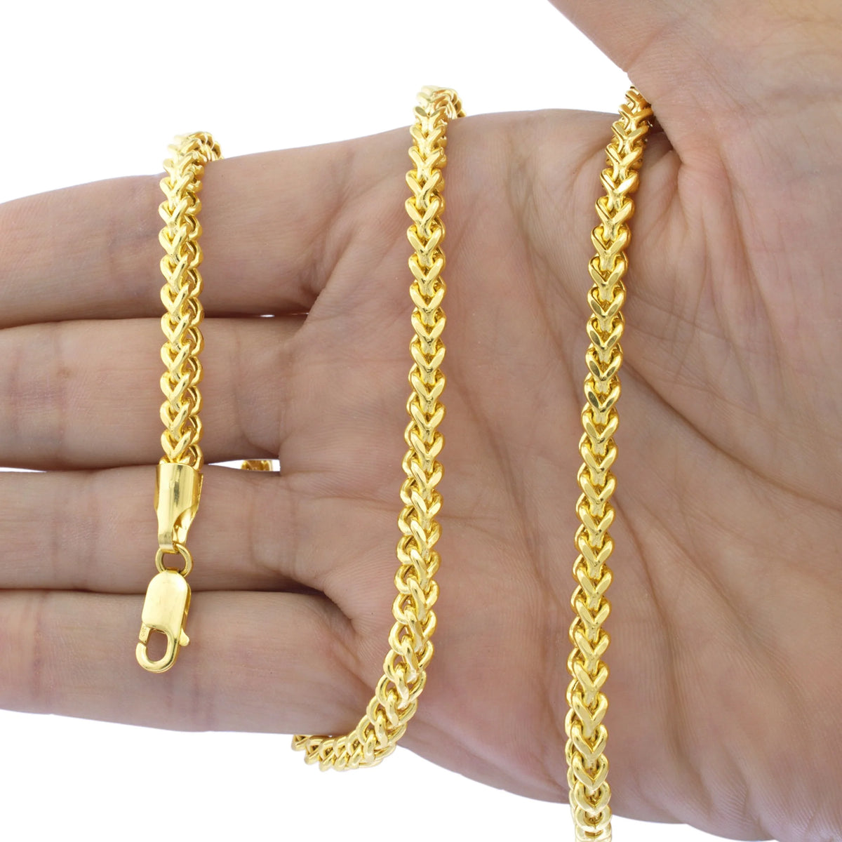 10k Yellow Gold 5mm Franco Chain Bracelet 7" - 9" O26722