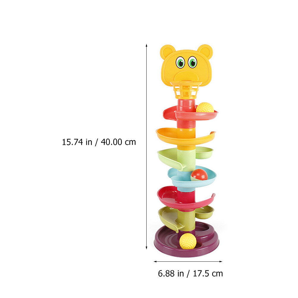 Kid Track Sliding Ball Tower Toy Stacking Toy with 3 Balls Z6139