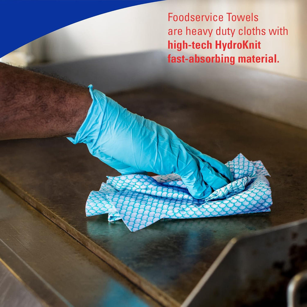 Blue 1/4 Fold Foodservice Towels, Case of 300, Pack of 2 W8635