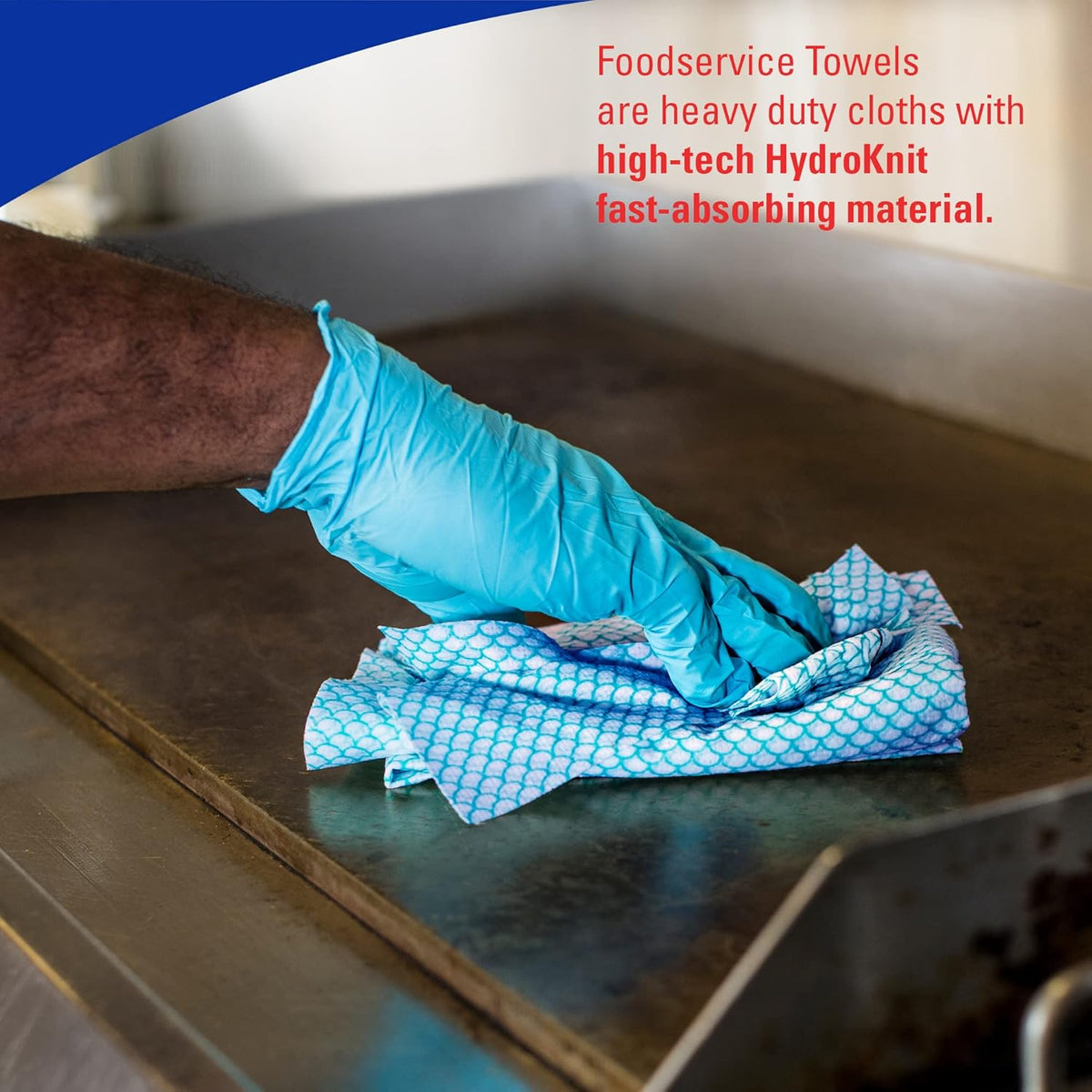 Blue 1/4 Fold Foodservice Towels, Case of 300, Pack of 2 W8635