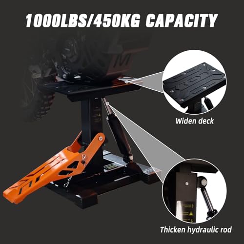 Motorcycle Lift Stand 1000Lbs Hydraulic Adjustable Height V88580