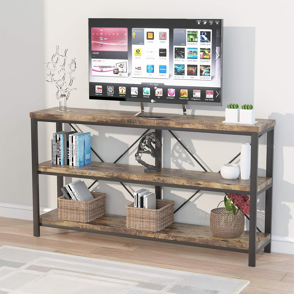 Rustic 3-Tier Console Sofa Table M99050