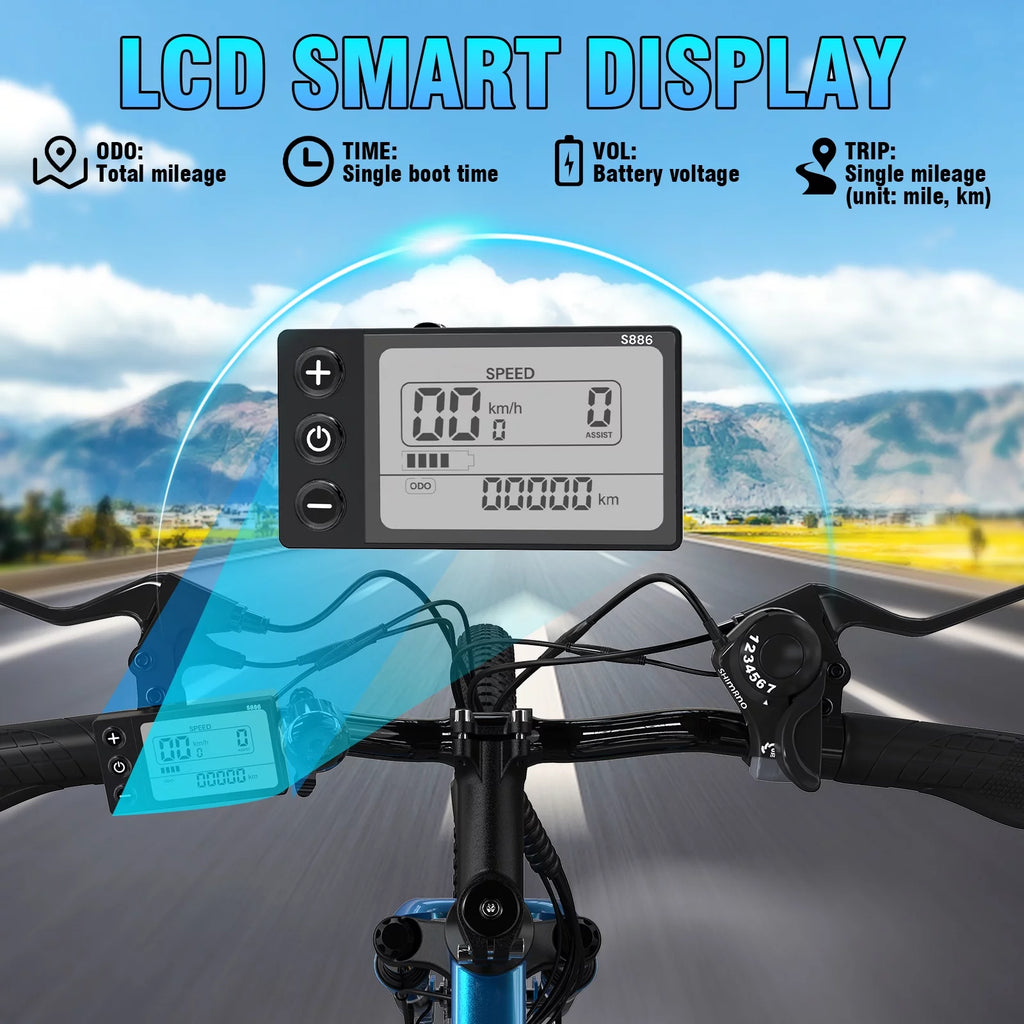 500W 26 Electric Mountain Bike with 36V 12 Ah Removable Lithium-Ion Battery X48165
