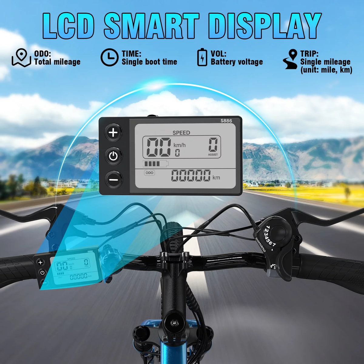 500W 26 Electric Mountain Bike with 36V 12 Ah Removable Lithium-Ion Battery X48165
