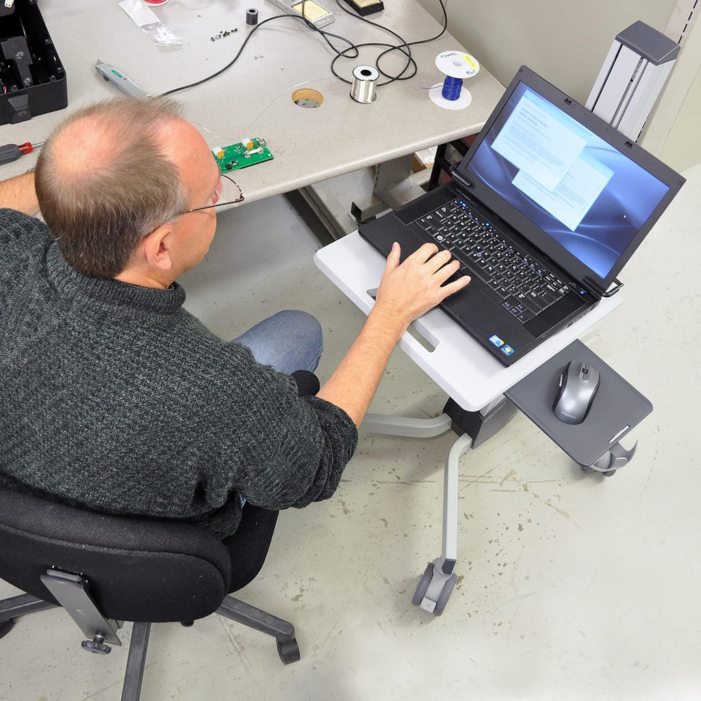 Rolling Computer Cart, Mobile Standing Desk Workstation Z7838