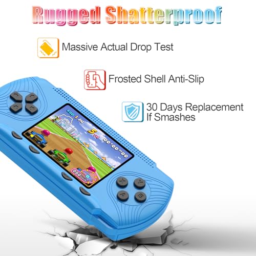 Handheld Game Console 3" HD Screen Built in 258 Video Games Blue L421