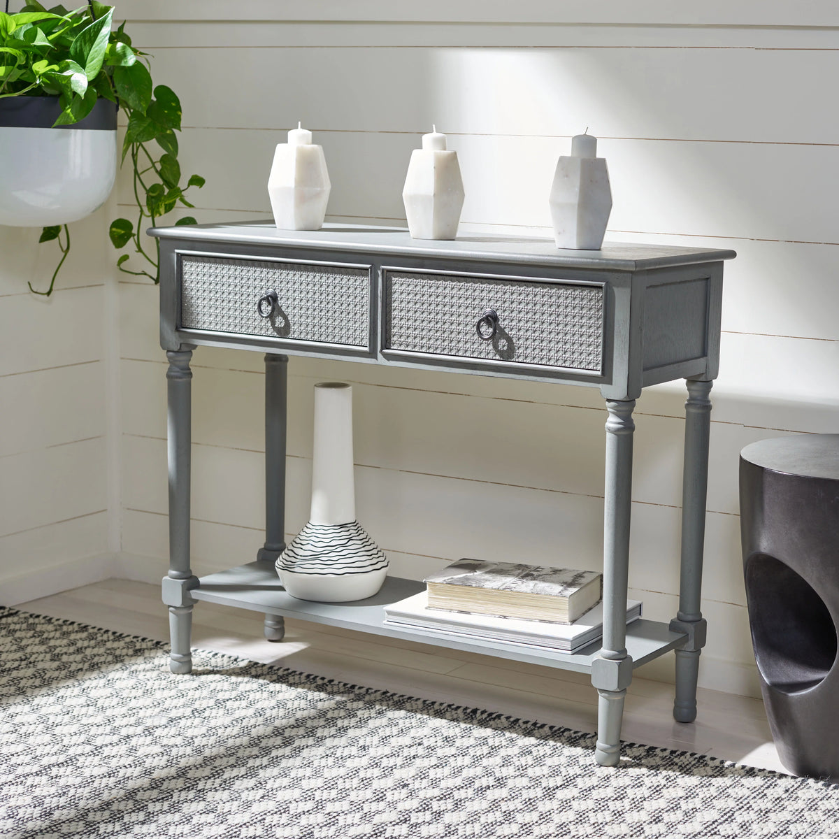 Modern 2 Drawer Console Table J91434