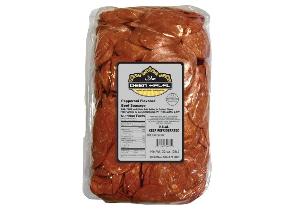Halal Sliced Pepperoni Flavored Beef Sausage 2lbs D492