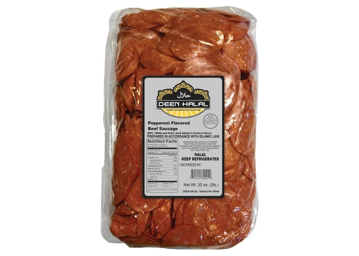 Halal Sliced Pepperoni Flavored Beef Sausage 2lbs D492
