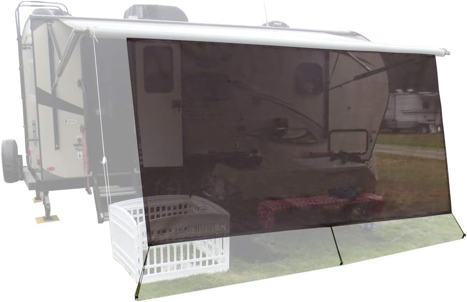 Navy Blue RV Awning Sunshade Screen W60921