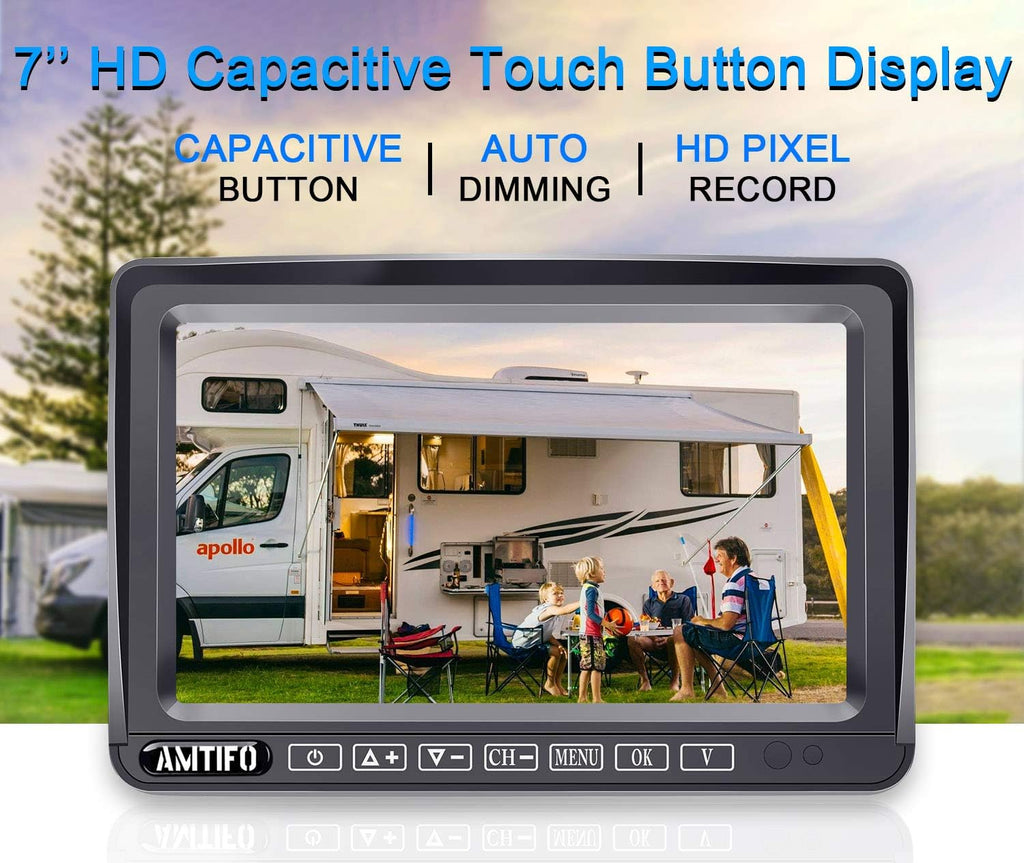 Wireless 7 Inch HD 1080P Backup Camera System with DVR Monitor F40344