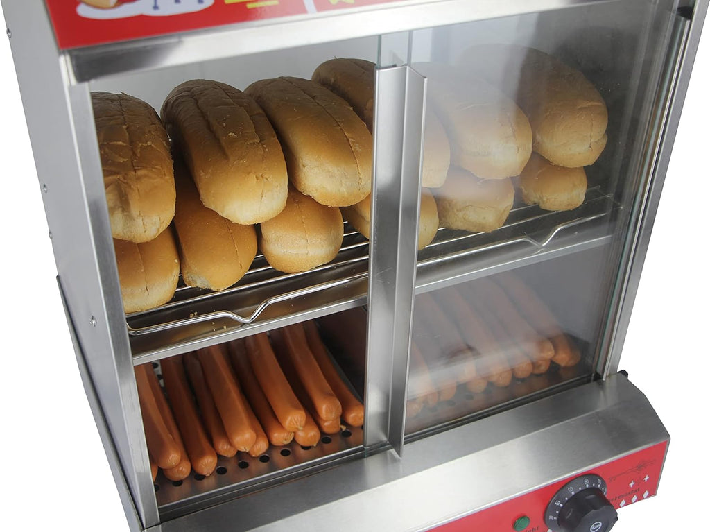 Commercial Hot Dog Steamer with Bun Warmer Machine N1740