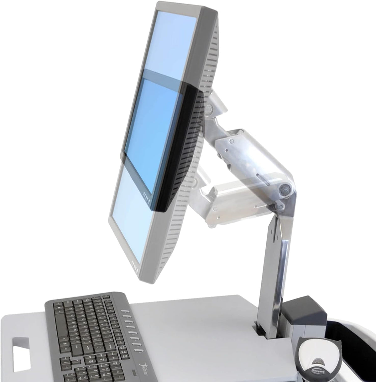 Rolling Computer Cart, Mobile Standing Desk Workstation Z7838