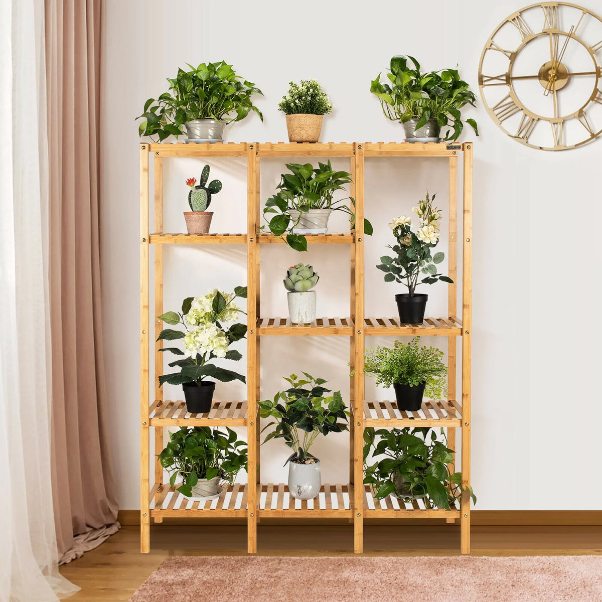 Bamboo Storage Organizer Rack Y19285