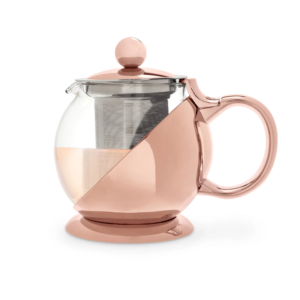 Rose Gold Glass Teapot with Infuser 24 Oz G716002