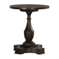 24 Inch Round Side End Table Dark Brown Z784593