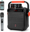 Portable Karaoke Machine with Wireless Microphone, Bluetooth PA System with TWS, AUX in, TF Card, USB N494