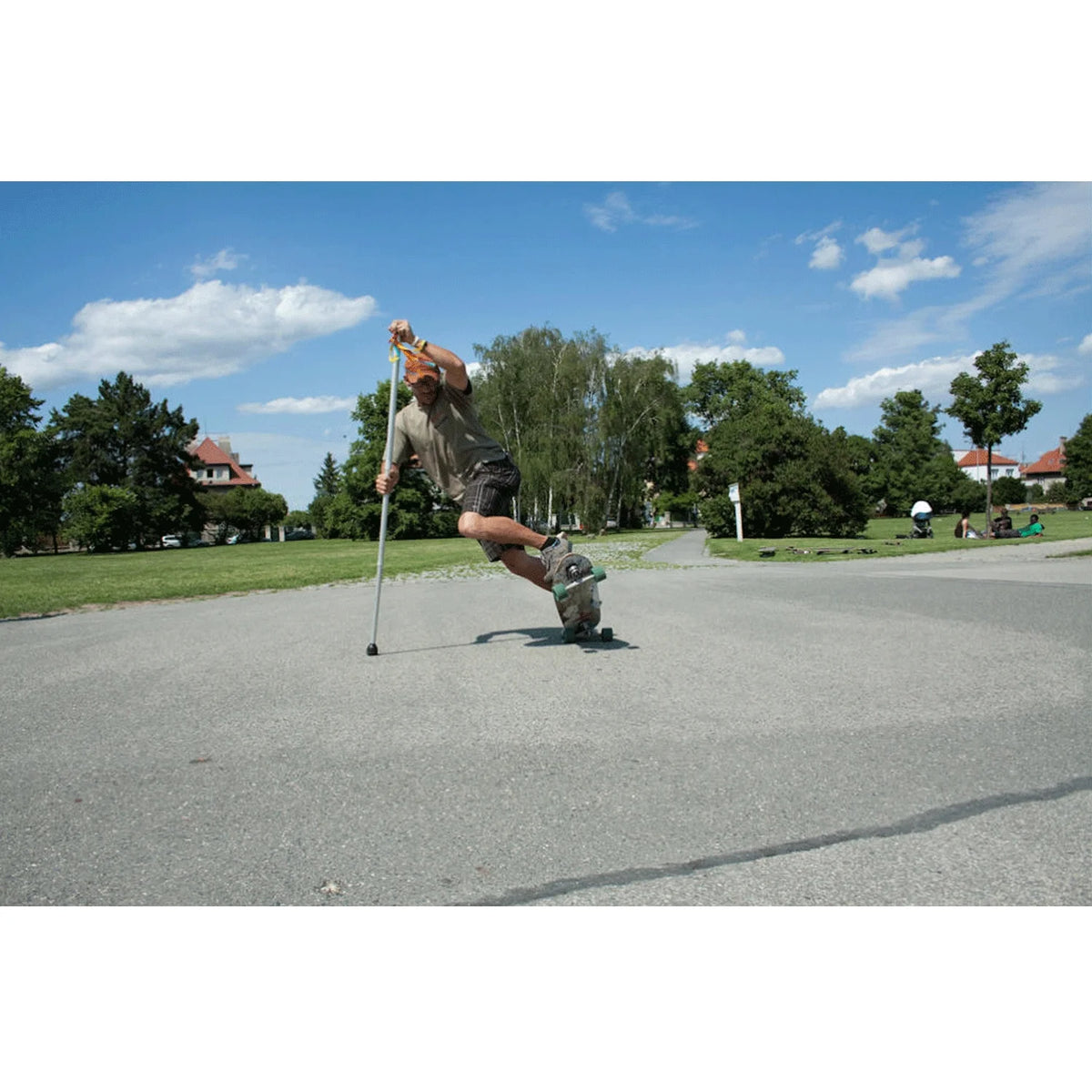 Aluminum Pusher Pole for Longboard Land Paddle K5884
