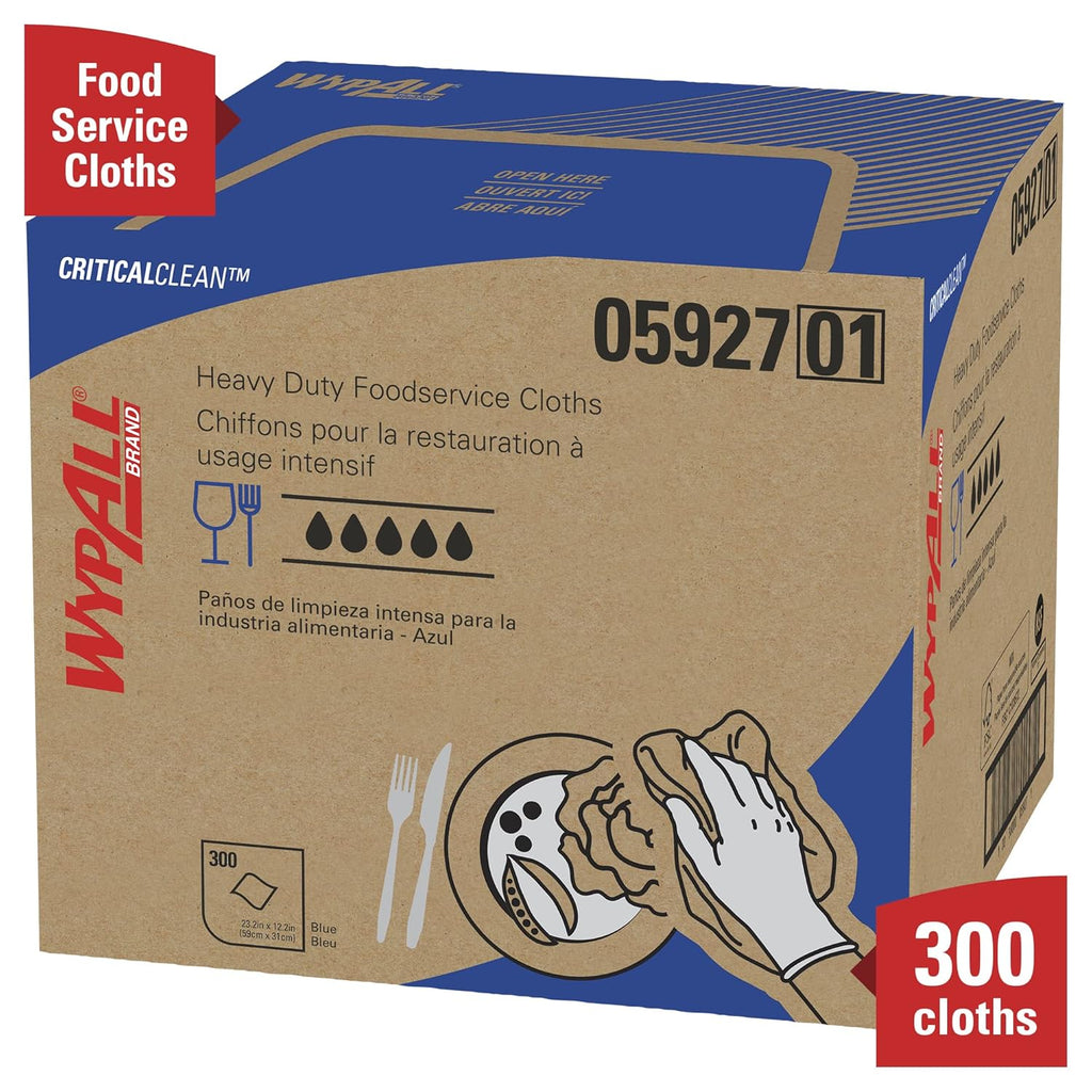 Blue 1/4 Fold Foodservice Towels, Case of 300, Pack of 2 W8635