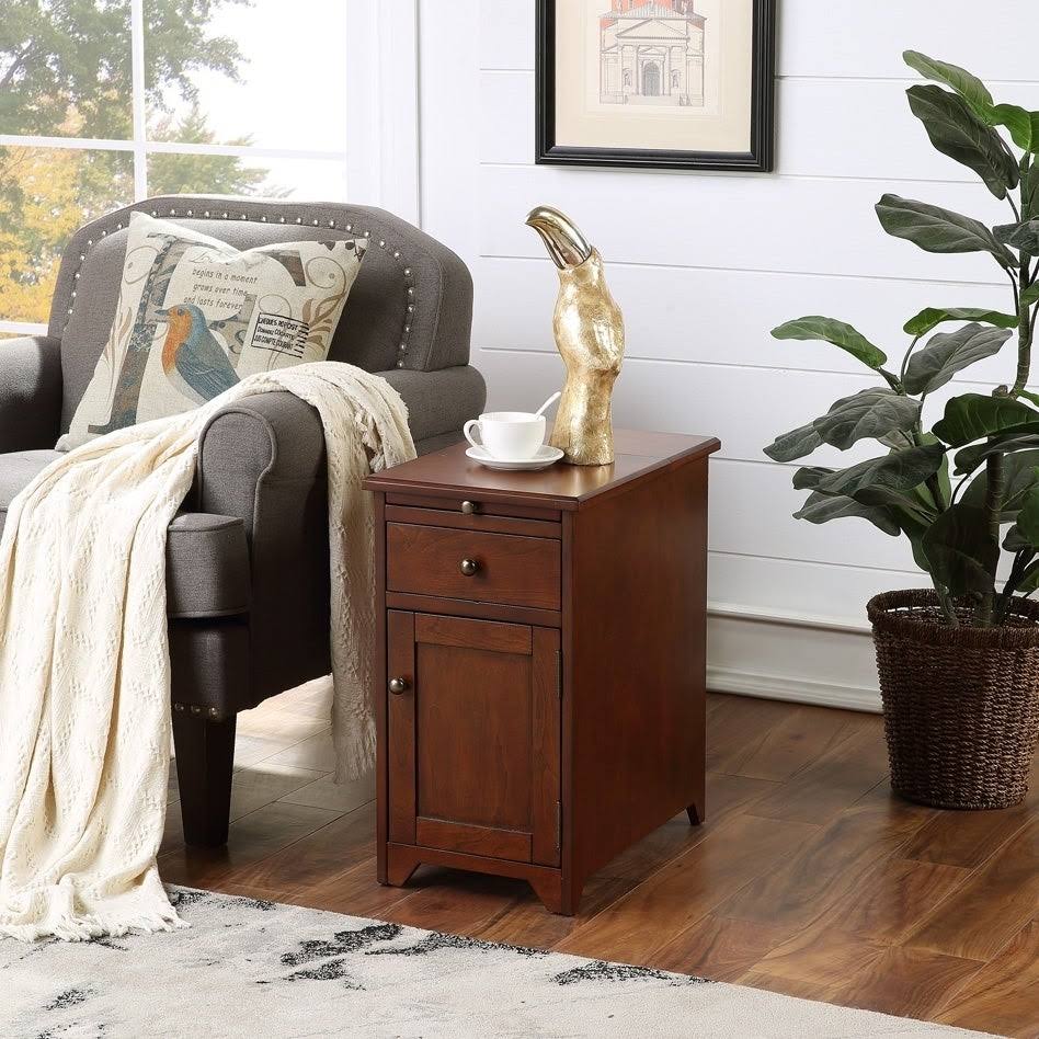 1-drawer 1-door Side Table with USB Charger I829