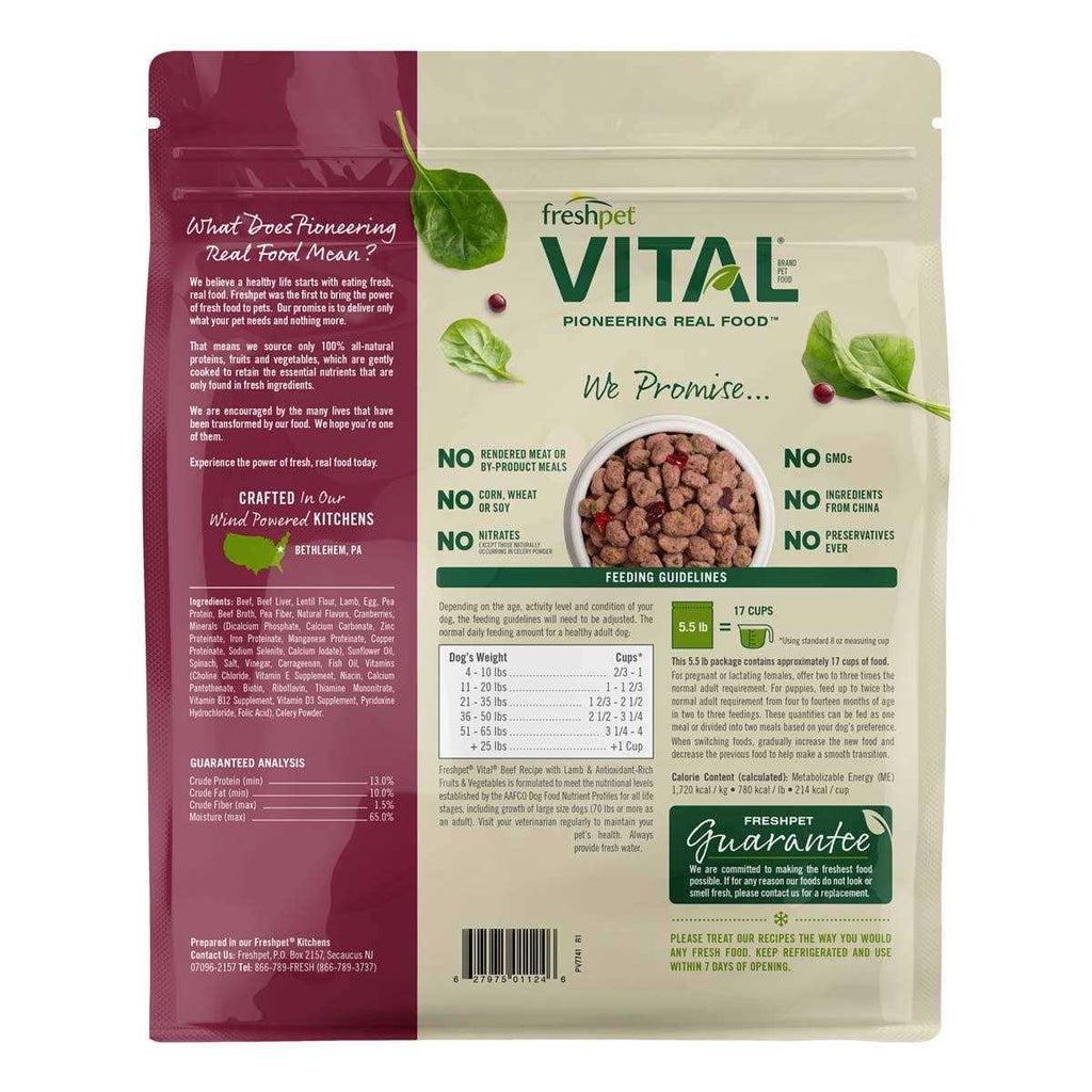 Grain-Free Beef & Lamb Fresh Dog Food O739
