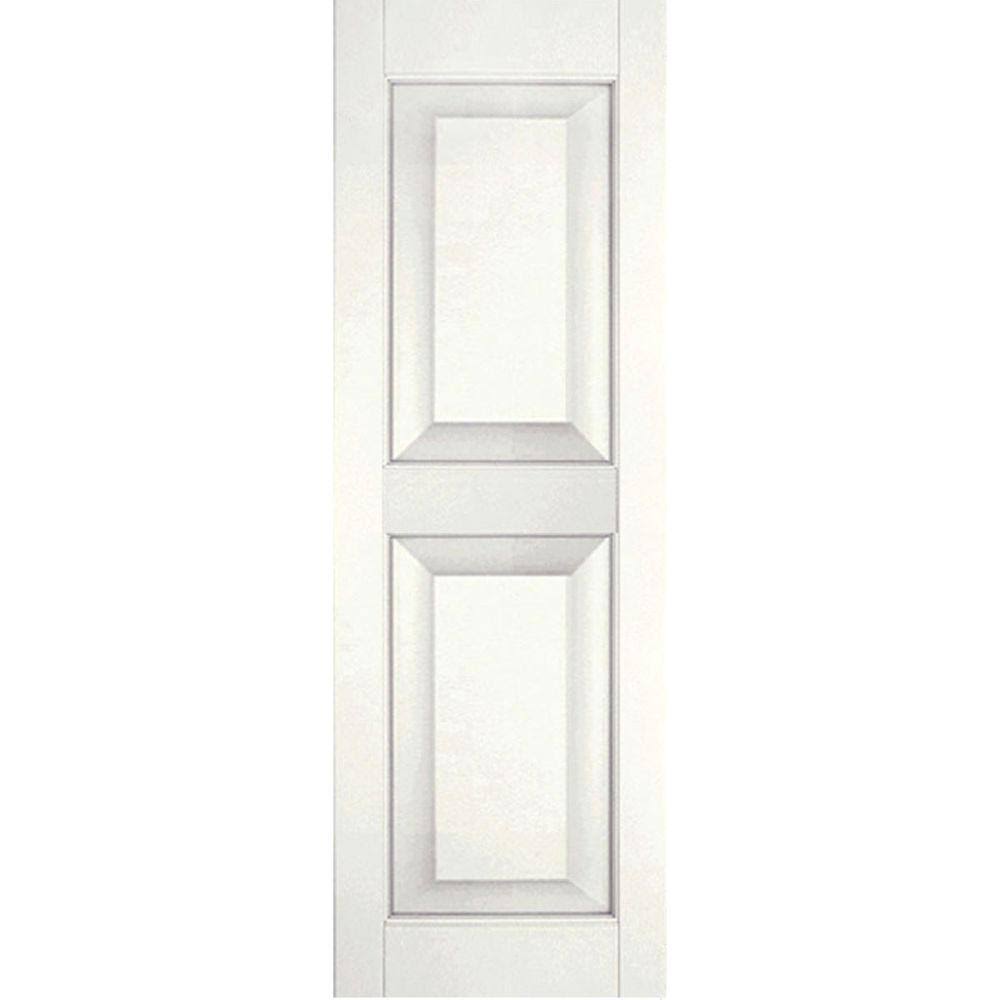 White Raised Panel Shutters Pair G60960