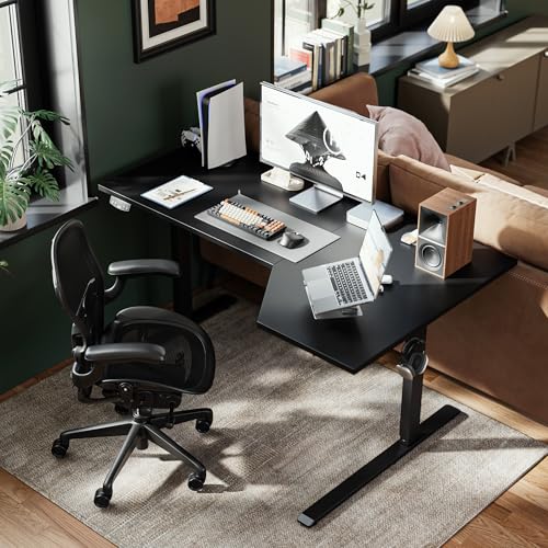 L-Shaped 55 Inches Height Adjustable Electric Standing Desk D40953