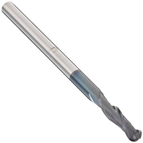 3/4x22 Diameter 2 Flute AlTiN Coated Carbide Ball End Mill N833