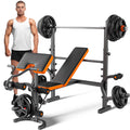 Adjustable Weight Bench with Barbell Rack and Leg Developer L3749