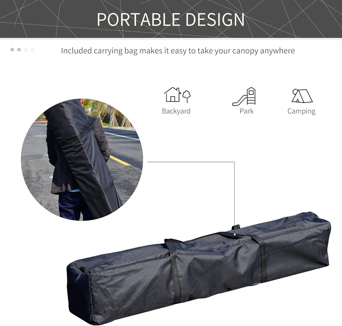 10'x 10' Outdoor Pop Up Canopy Tent with Slanted Legs T419