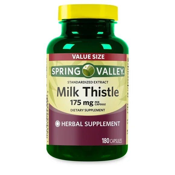 Milk Thistle Dietary Supplement Capsules, 175 mg, 180 Gelatin Capsules L499198