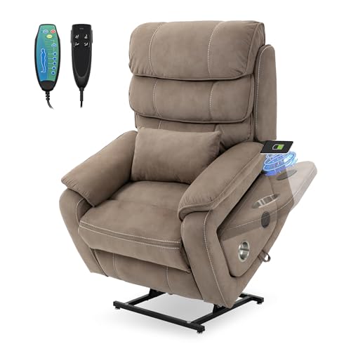 4 Motor Power Lift Recliner Chair with Massage Heat J83895