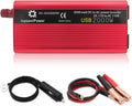 700W Car Power Inverter 12V DC to 110V AC 2 AC Outlets 3.1A USB Charging Port Pack of 2 S773