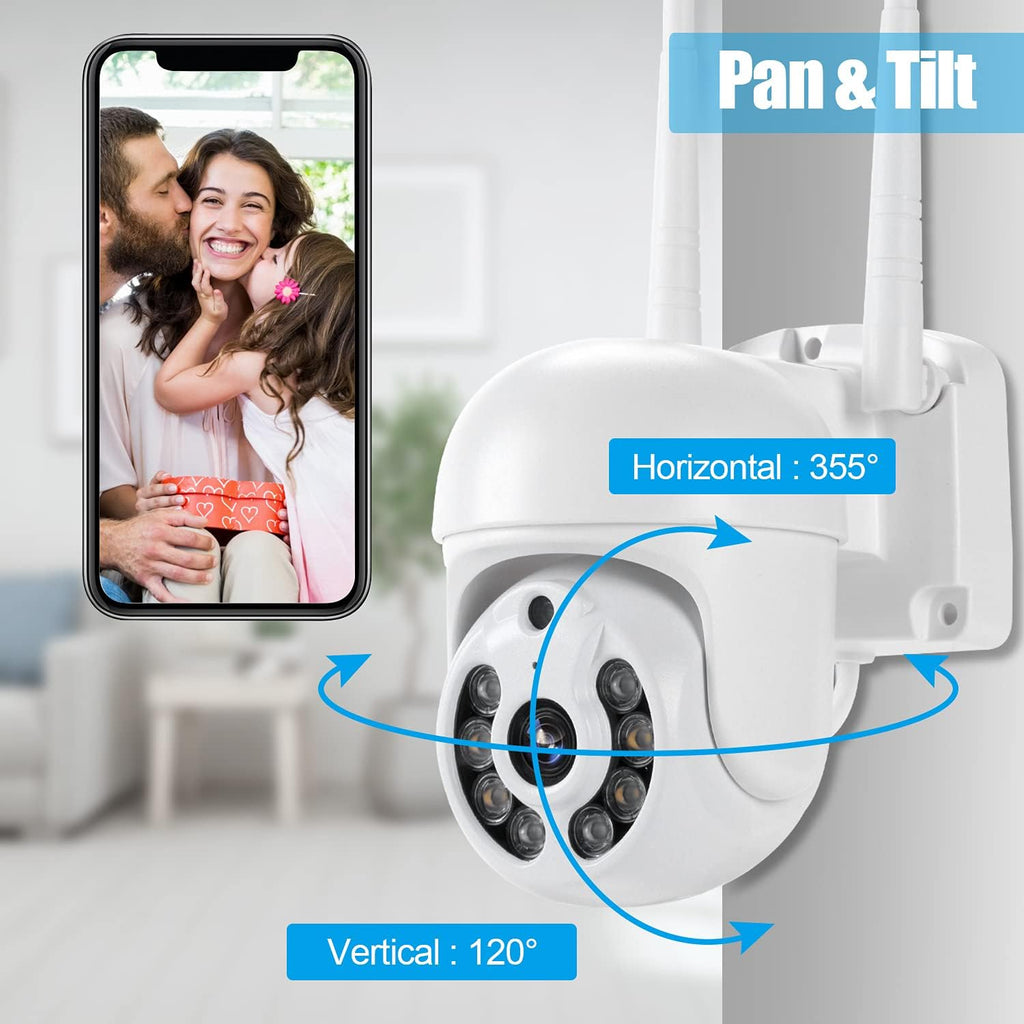 2K Wireless 8CH NVR 4PCS Outdoor WiFi PT Camera with Night Vision Z9646