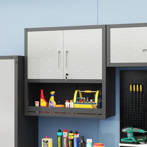 Heavy Duty Steel Wall Cabinet with 2 Doors and Adjustable Shelves S7025