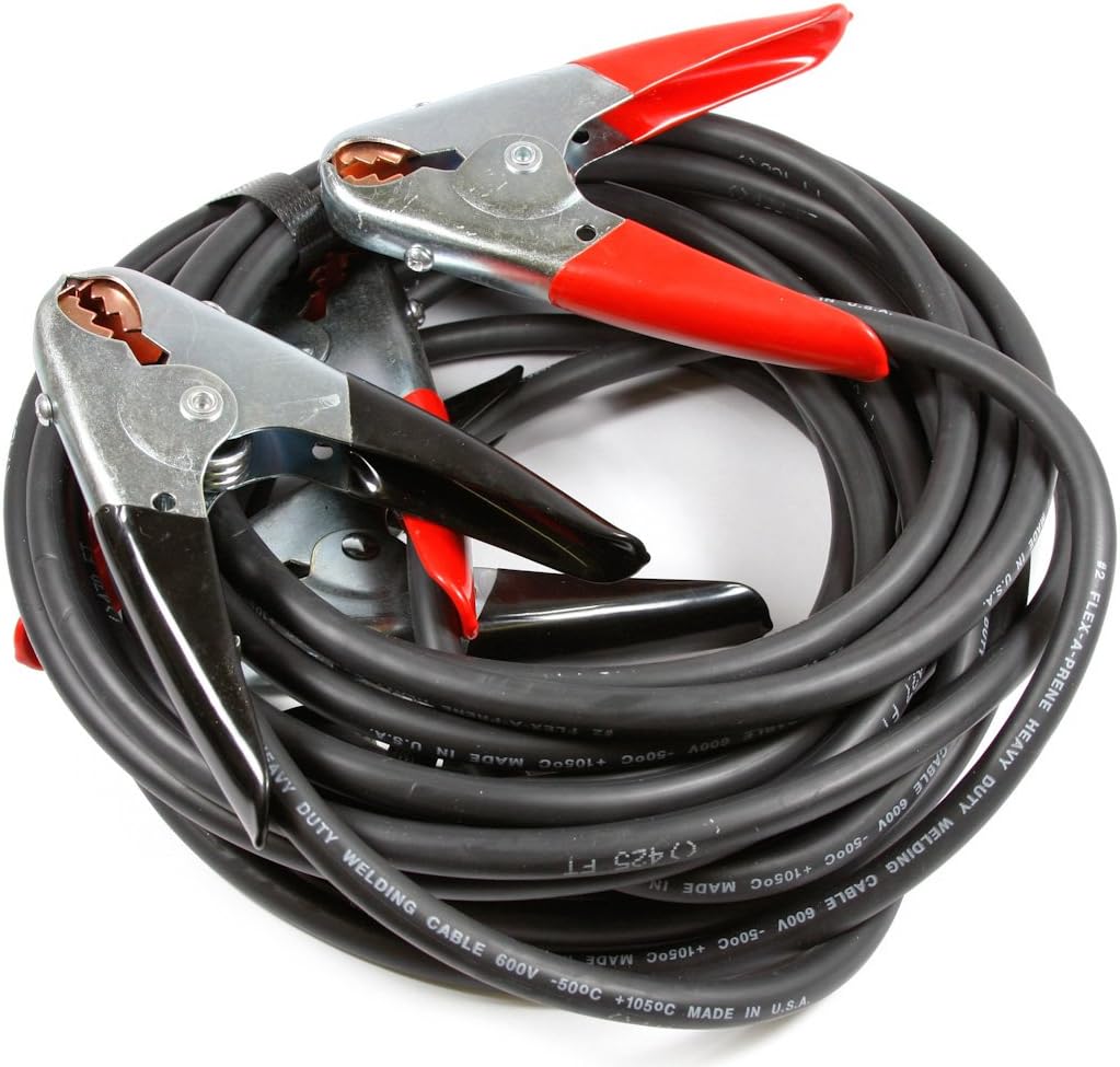Heavy Duty Number 2 12-Feet Black And Red Battery Jumper Cables C406074