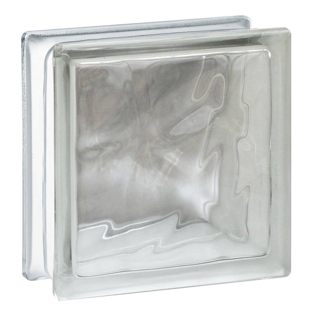 7.75 in. x 7.75 in. x 3.12 in. Wave Pattern Glass Block (10-Pack) C718825