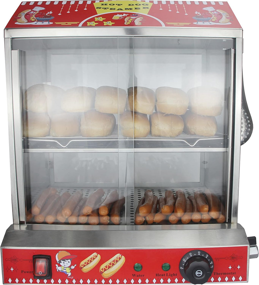 Commercial Hot Dog Steamer with Bun Warmer Machine N1740