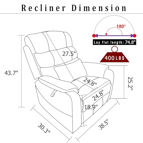 4 Motor Power Lift Recliner Chair with Massage Heat J83895